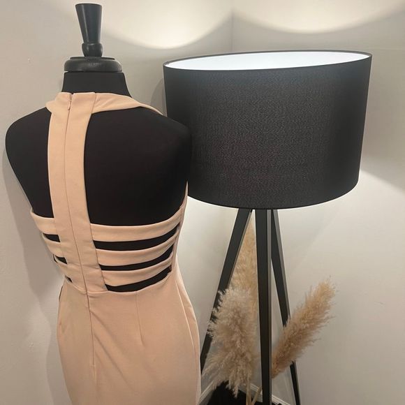 NWT Lulu’s Power of Wow Nude Backless Maxi Dress - Picture 4 of 12